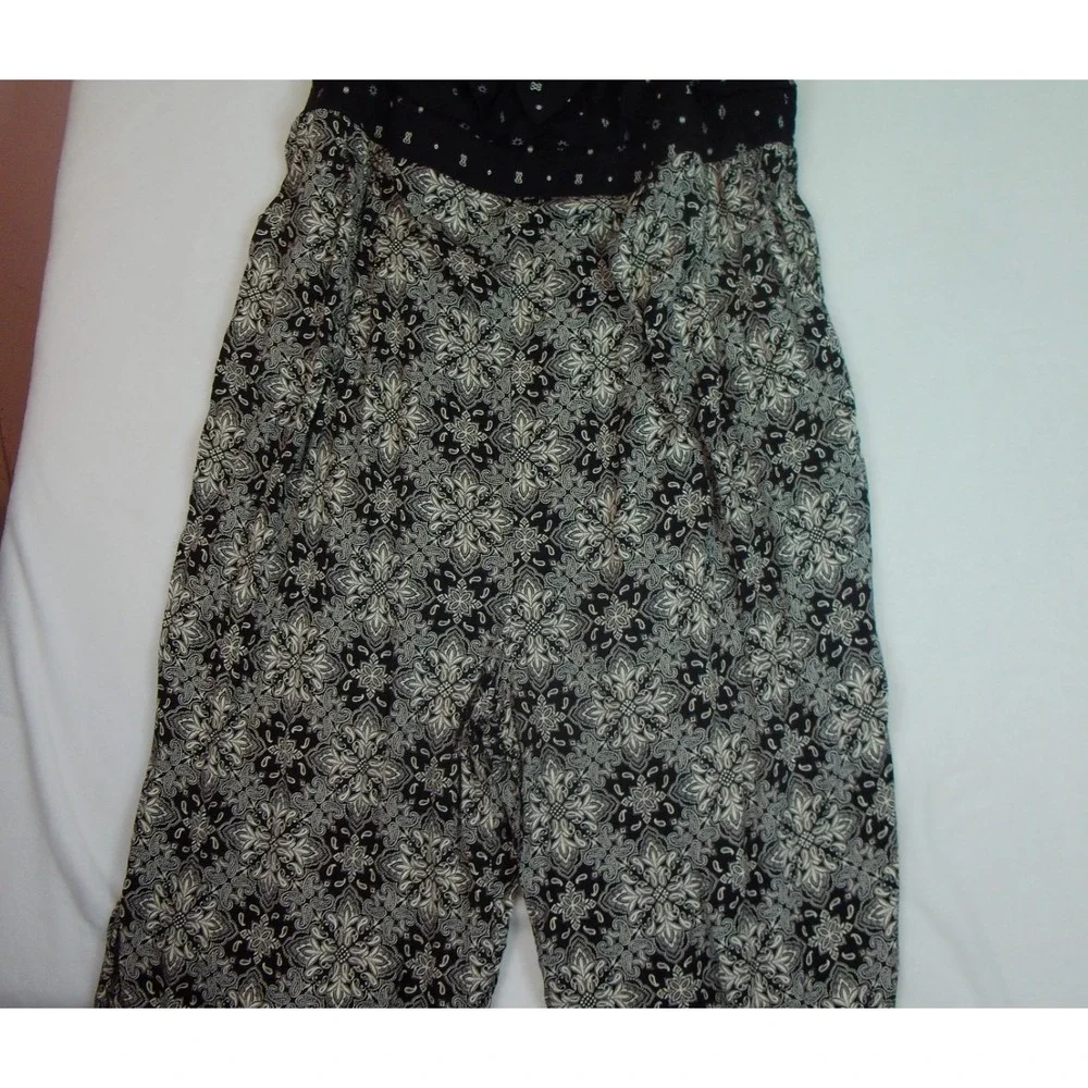 Torrid Women's Smocked Gauze Wide Leg Crop Jumpsuit Spaghetti Straps Size 4X BLK